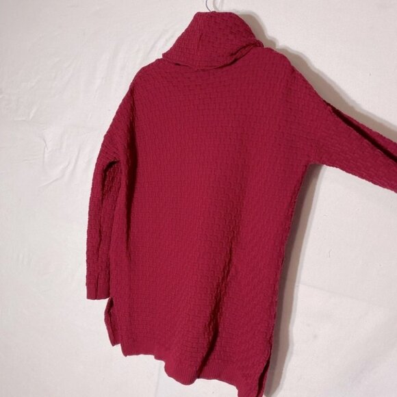Aklanda Australia Oversized Red Merino Wool Cowl  Neck Sweater M - Picture 12 of 14